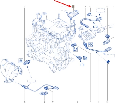 Senzor presiune galerie admisie ORIGINAL RENAULT 223657340R