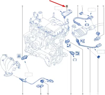 Senzor presiune galerie admisie ORIGINAL RENAULT 223657340R