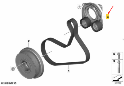 Intinzator, curea transmisie ORIGINAL BMW 11287828937