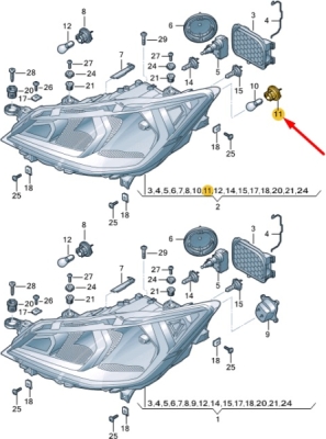 Soclu bec pozitie ORIGINAL VW GROUP 6F0941156A