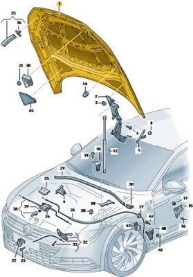 Capota motor ORIGINAL VW GROUP 3G8 823 031C