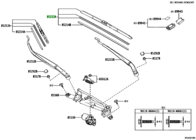 Lamela stergator ORIGINAL TOYOTA 85222-02470