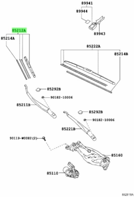 Lamela stergator ORIGINAL TOYOTA 85214-68030