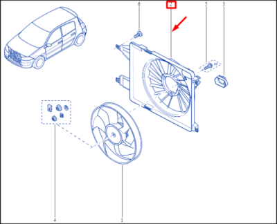 Ventilator, radiator ORIGINAL RENAULT 7701054967