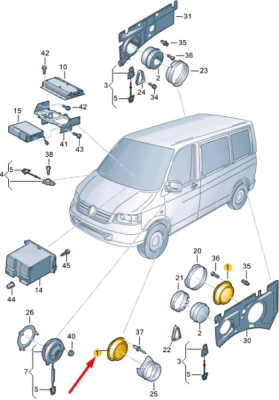 Difuzor frecventa joasa ORIGINAL VW GROUP 7E0035454A