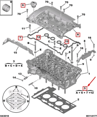 Capac culbutor ORIGINAL PSA V759886280