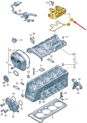 Separator ulei ventilatie bloc motor ORIGINAL VW GROUP 06Q103495G