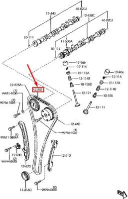 Kit lant distributie ORIGINAL MAZDA ZJ01-12-201