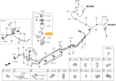 Senzor apa filtru combustibil ORIGINAL HYUNDAI / KIA 31921D7900