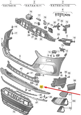 scut bara ORIGINAL VW GROUP 4K8807611A