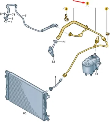 Conducta sistem de racire ORIGINAL VW GROUP 4M0121081CN