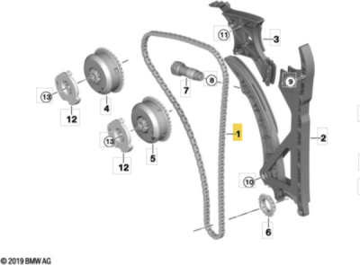 Lant distributie ORIGINAL BMW 11318618317