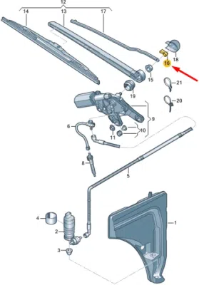 Diuza,spalare parbriz ORIGINAL VW GROUP 4M0 955 985A
