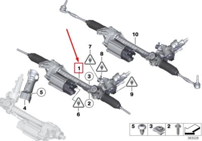 Caseta directie ORIGINAL BMW 32106883546