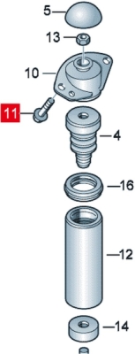 Surub M10x35 prindere suport amortizor spate ORIGINAL VW GROUP N90648402