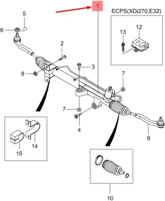 Caseta directie ORIGINAL SSANGYONG 4650009017