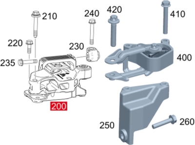 Suport motor dreapta fata ORIGINAL MERCEDES A4472411200