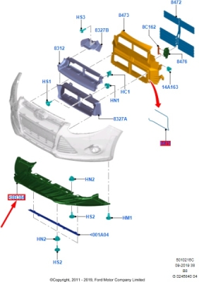 Acoperire motor ORIGINAL FORD 1746348