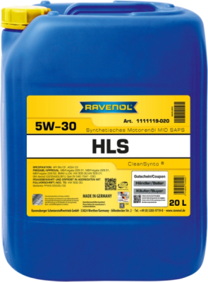 Ulei de motor RAVENOL RAV HLS SAE 5W30 20L B
