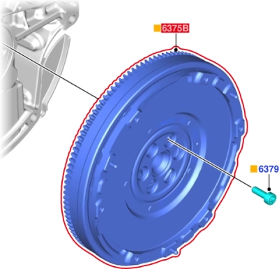 Volanta cu masa dubla ORIGINAL FORD 2521667