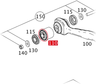 Bucsa hidraulica tirant punte fata ORIGINAL MERCEDES A2043331114