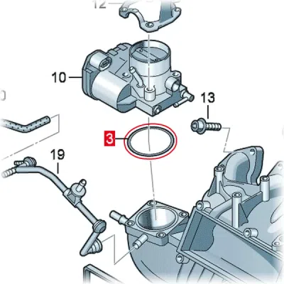 Garnitura clapeta acceleratie - galerie admisie ORIGINAL VW GROUP 03C133073A