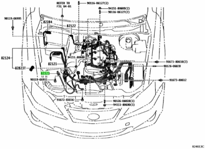 Cablu baterie [Lexus IS 220d] ORIGINAL TOYOTA 8212353080