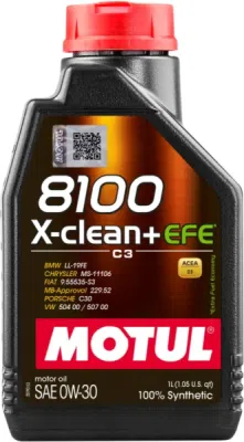 Ulei de motor MOTUL 8100 X-CLEAN+ EFE 0W-30 1L 111657