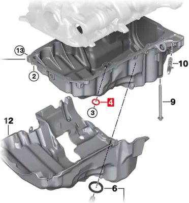 Inel etansare, surub drena ulei ORIGINAL BMW 07119963132