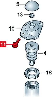 Surub M10x35 prindere suport amortizor spate ORIGINAL VW GROUP N90648402