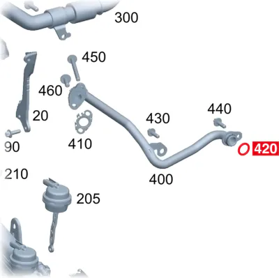 Garnitura, conducta lichid de racire ORIGINAL MERCEDES A0209974745