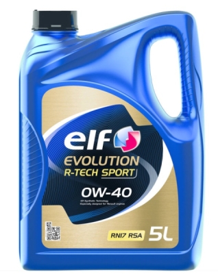 Motorolje ELF 0W40 5L EVOLUTION R-TECH SPORT / C3 / RN17 RSA / RN0700/0710 / RS ENGINES