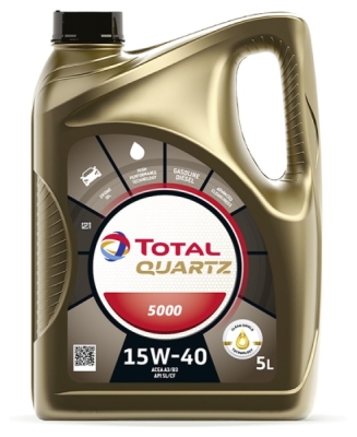 Motorolje TOTAL QUARTZ 15W40 5L 5000 SL/CF / A3/B3 / 229.1 / PSA B71 2295 / 501.01 505.00
