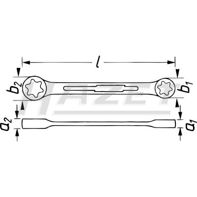 Hazet Oboustranný očkový klíč Torx® E10 x E12 - 609-E10XE12