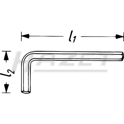 Hazet Úhlový šroubovák, extra dlouhé provedení 5mm 2105LG-05