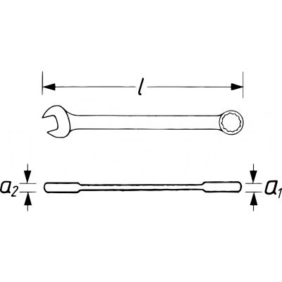 Vigor Ráčnový očkoplochý klíč, dlouhé provedení 16mm V1027