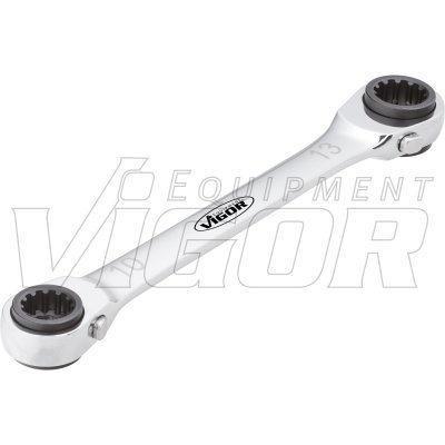 Vigor Dvojitý ráčnový očkový klíč 8x12mm 10x13mm V3607