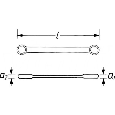 Vigor Dvojitý ráčnový očkový klíč 8x12mm 10x13mm V3607