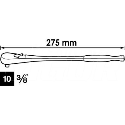 Vigor Jemnozubá přepínací ráčna 275mm V4945