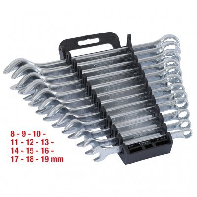 KS Tools Souprava plochých klíčů s očkem, zahnuté, 12ks 517.0052