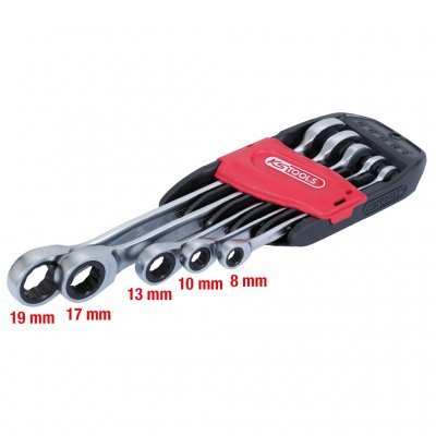KS Tools Souprava ráčnových plochých klíčů s očkem GEARplus®, 5ks 503.4255