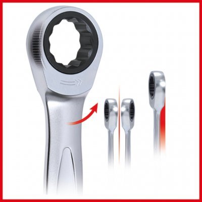 KS Tools Souprava ráčnových plochých klíčů s očkem GEARplus®, 5ks 503.4255
