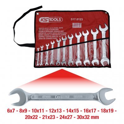KS Tools Souprava oboustranných klíčů 11ks 517.0123
