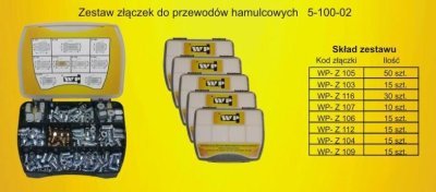 WP 5-100-02 Sada koncovek pro brzdové trubky 165ks