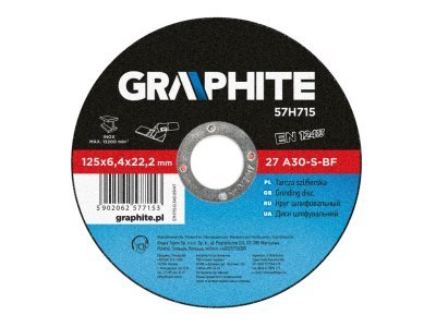 Graphite Brusný kotouč na kov 125 x 6,4 x 22,2 mm, 27 A30-S-BF 57H715