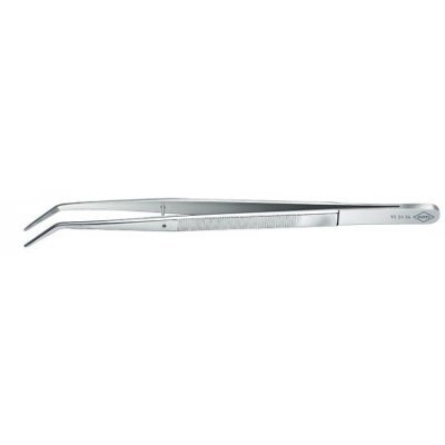 Knipex Pinzeta přesná, zahnutá s vodícím kolíkem 155mm 92 34 36
