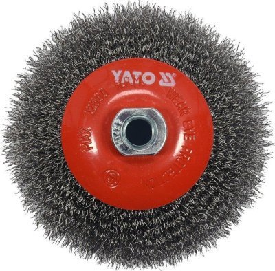 Yato Kartáč drátěný boční M14 x 125 mm INOX YT-47612