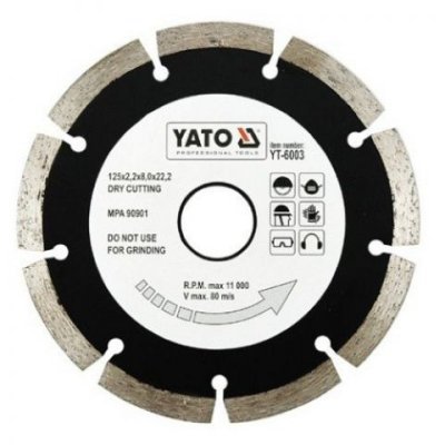 Yato Kotouč diamantový 125 x 22,2 x 2,2 mm YT-6003