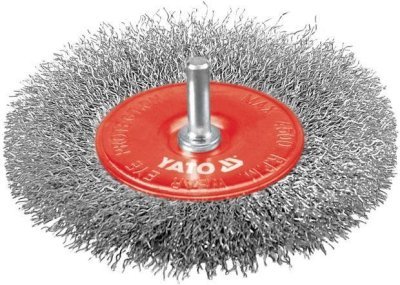 Yato Kartáč drátěný boční s nástavcem do vrtačky 100 mm INOX YT-4758
