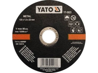 Yato Kotouč řezný na kov 125 x 22 x 1,2 mm YT-5923